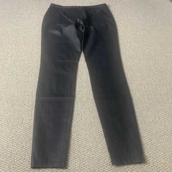 Eileen Fisher Womens Pants Size Small Black Coated Skinny Leg Pull On Mid Rise - Picture 5 of 12